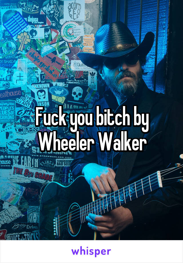 Fuck you bitch by Wheeler Walker