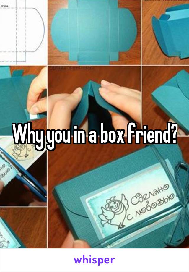 Why you in a box friend?
