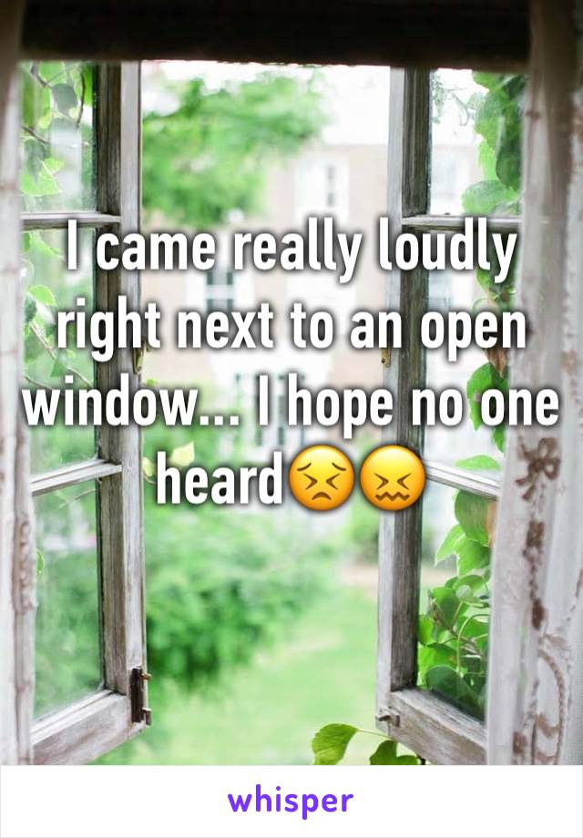 I came really loudly right next to an open window... I hope no one heard😣😖