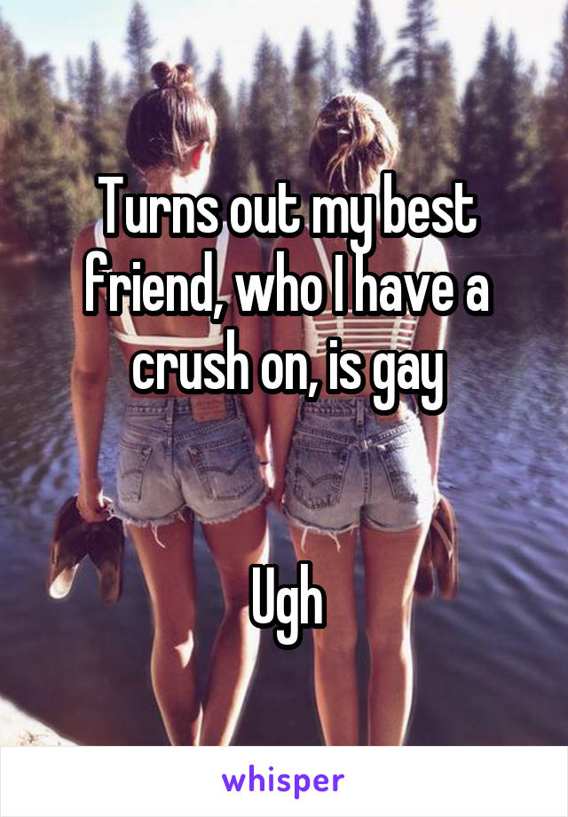 Turns out my best friend, who I have a crush on, is gay


Ugh