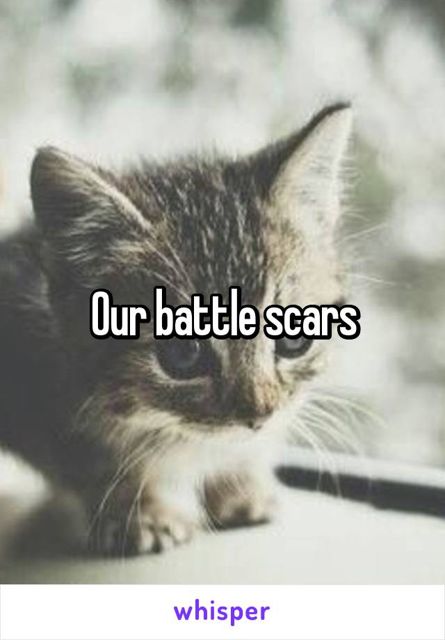 Our battle scars