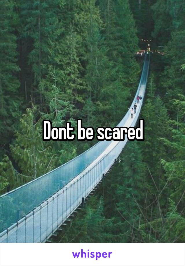 Dont be scared