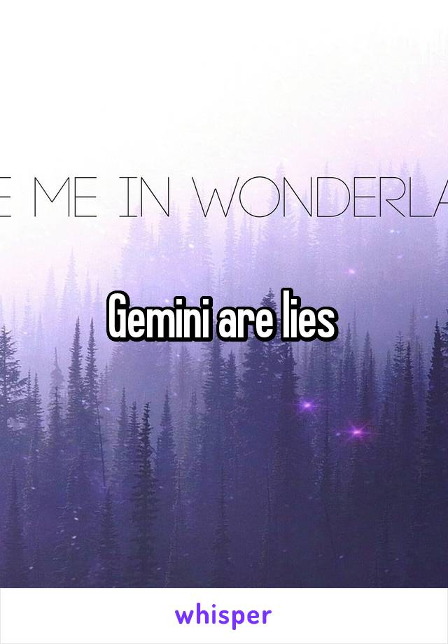 Gemini are lies 