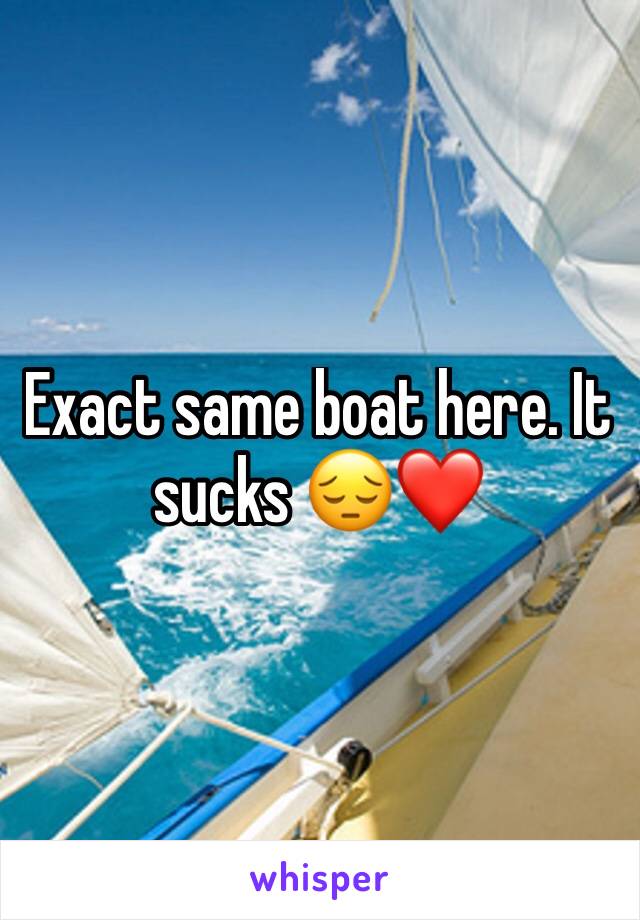 Exact same boat here. It sucks 😔❤️