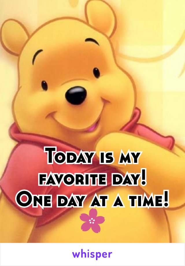 Today is my favorite day!
One day at a time!🌸
