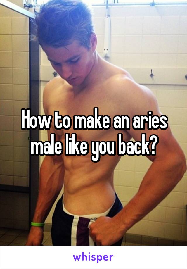 How to make an aries male like you back?