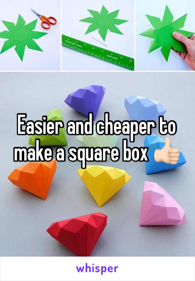 Easier and cheaper to make a square box 👍🏻