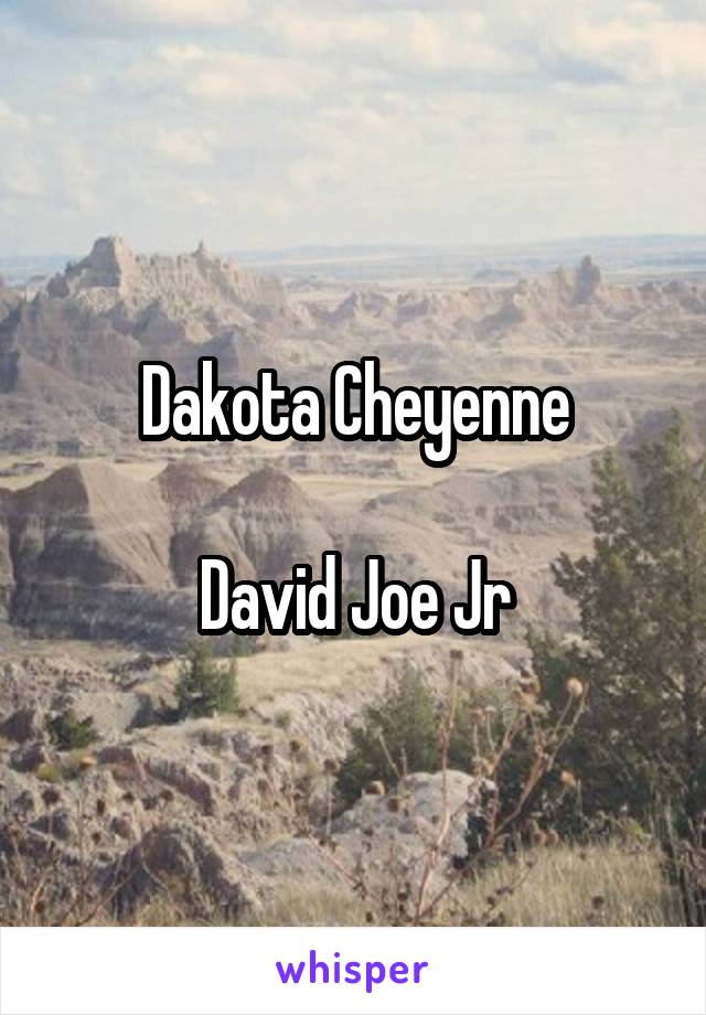 Dakota Cheyenne

David Joe Jr