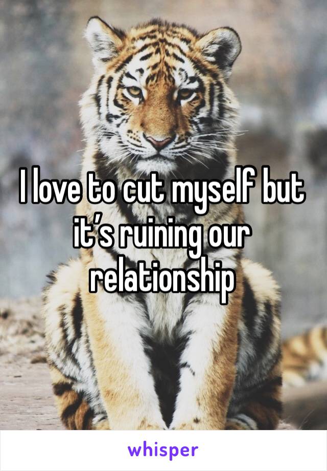 I love to cut myself but it’s ruining our relationship 