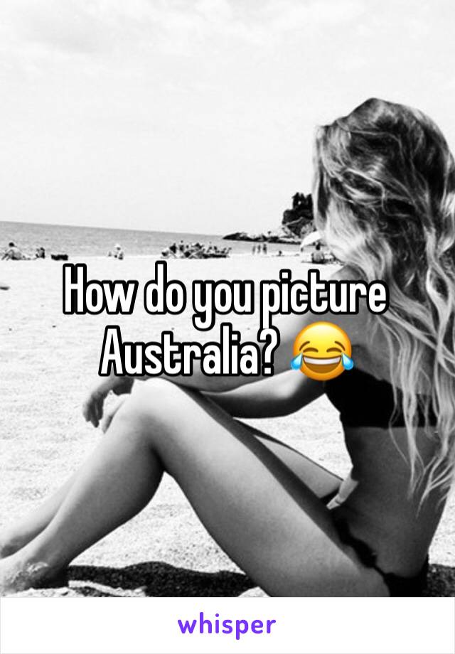How do you picture Australia? 😂