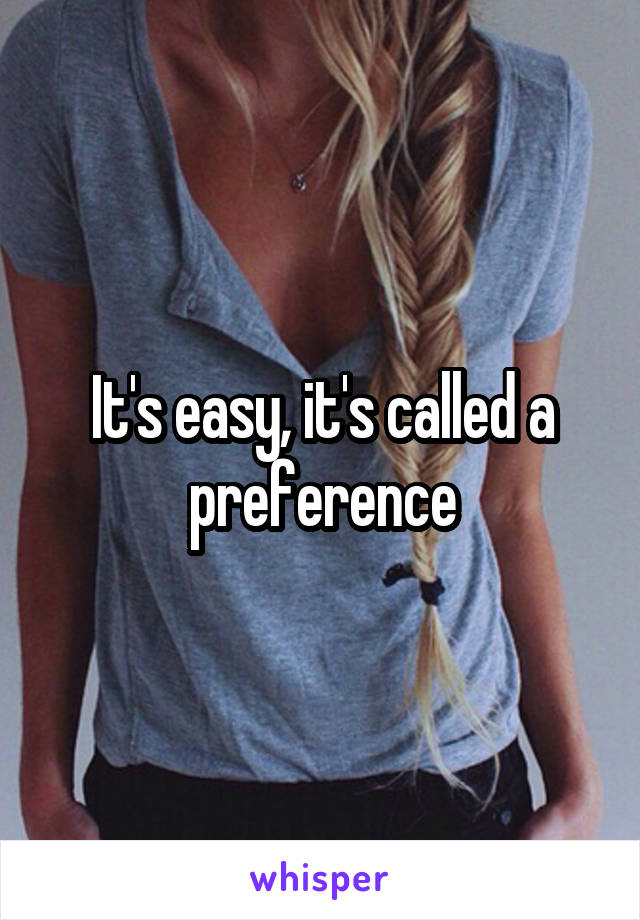It's easy, it's called a preference