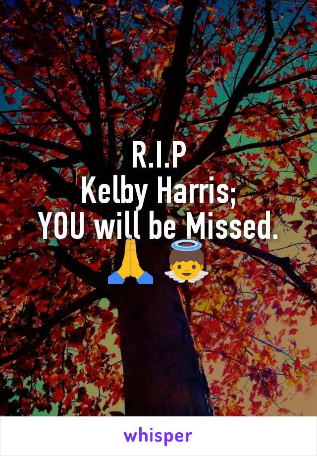 R.I.P
Kelby Harris;
YOU will be Missed.🙏 👼
