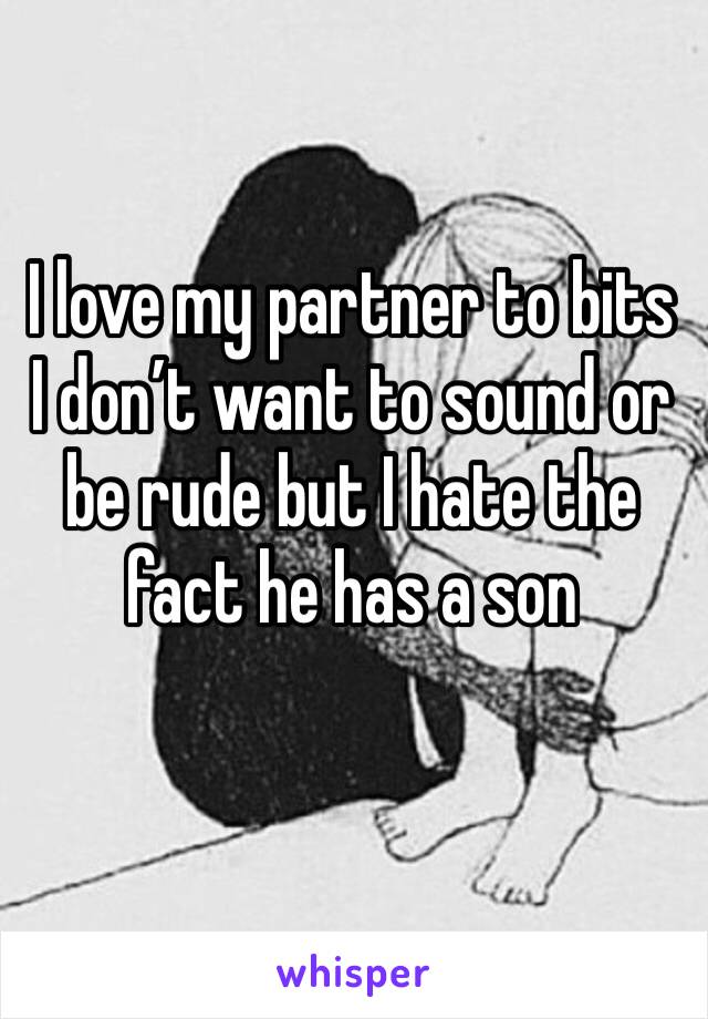 I love my partner to bits I don’t want to sound or be rude but I hate the fact he has a son 