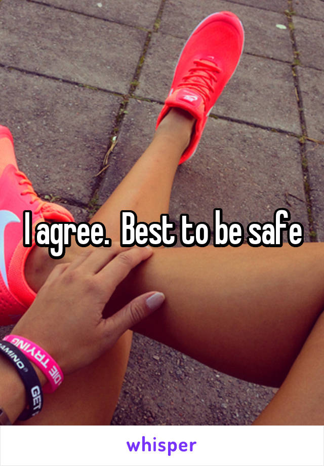 I agree.  Best to be safe