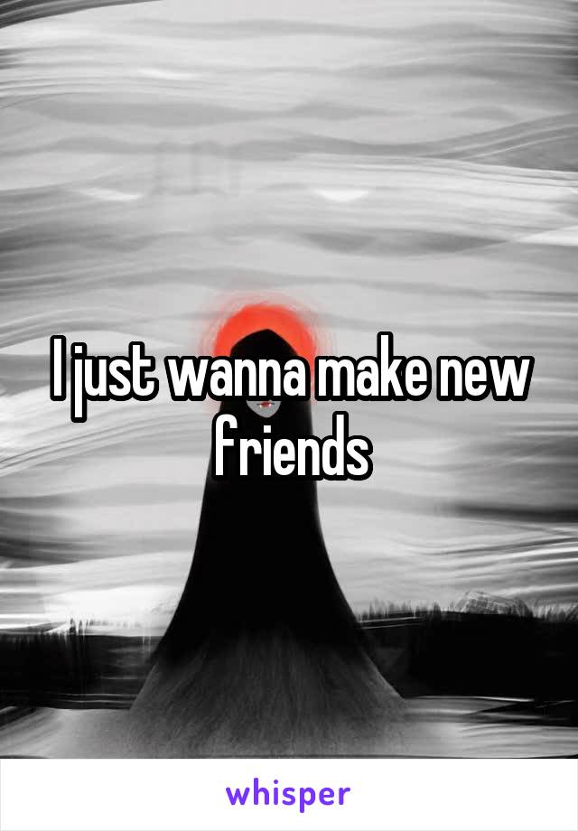 I just wanna make new friends