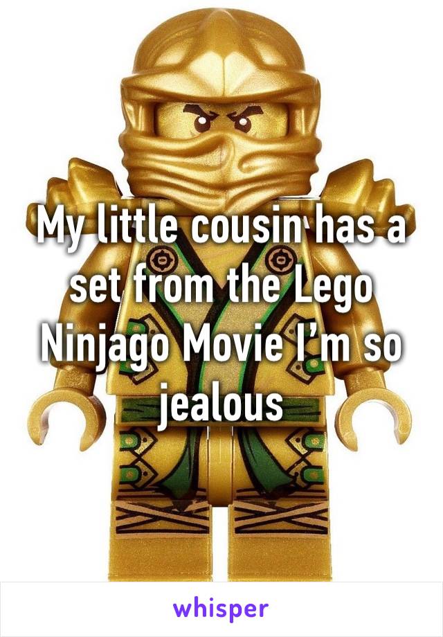 My little cousin has a set from the Lego Ninjago Movie I’m so jealous   