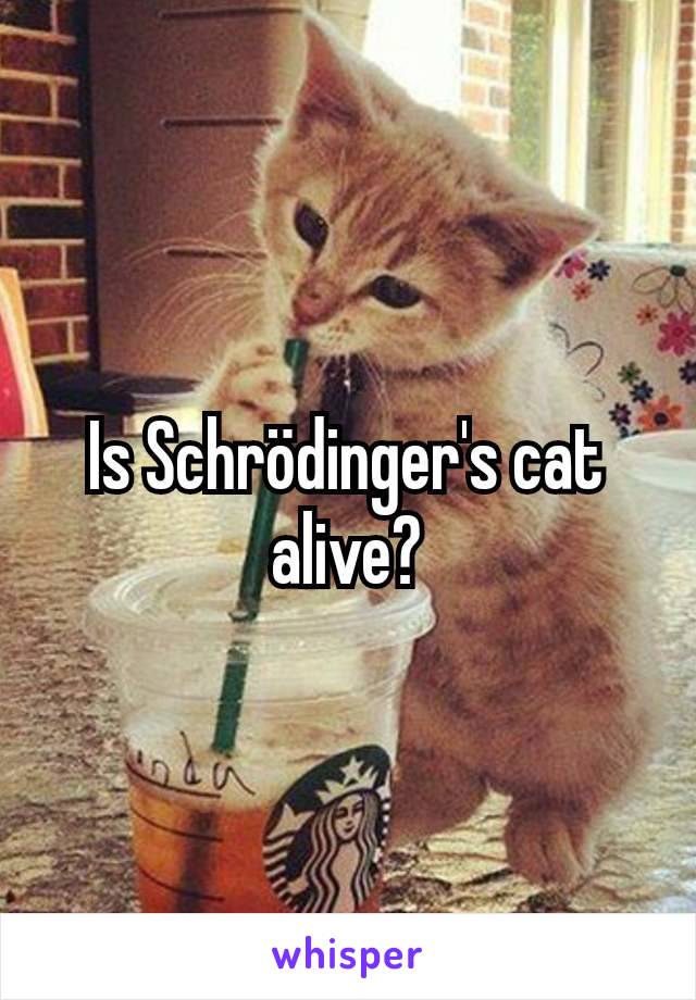 Is Schrödinger's cat alive?