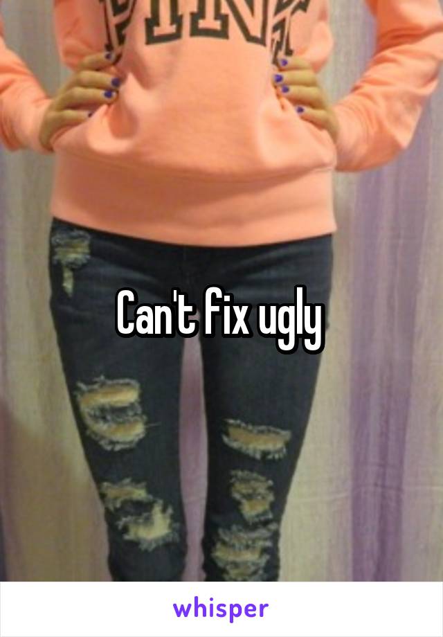 Can't fix ugly 