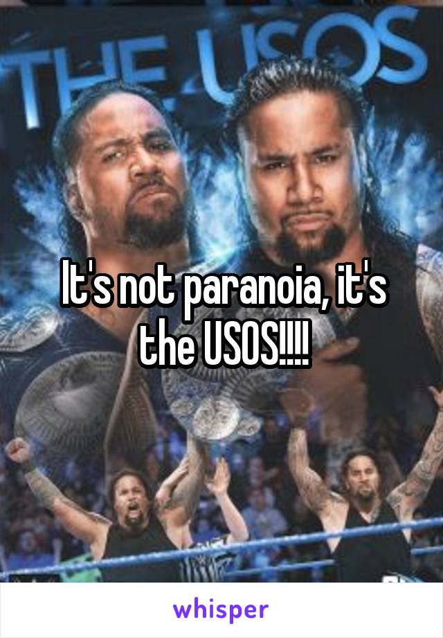 It's not paranoia, it's the USOS!!!!