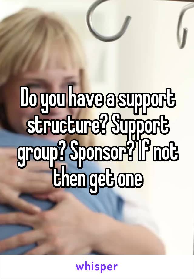 Do you have a support structure? Support group? Sponsor? If not then get one