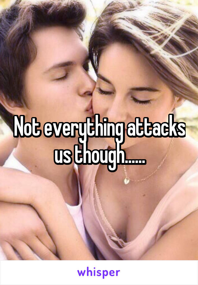 Not everything attacks us though......