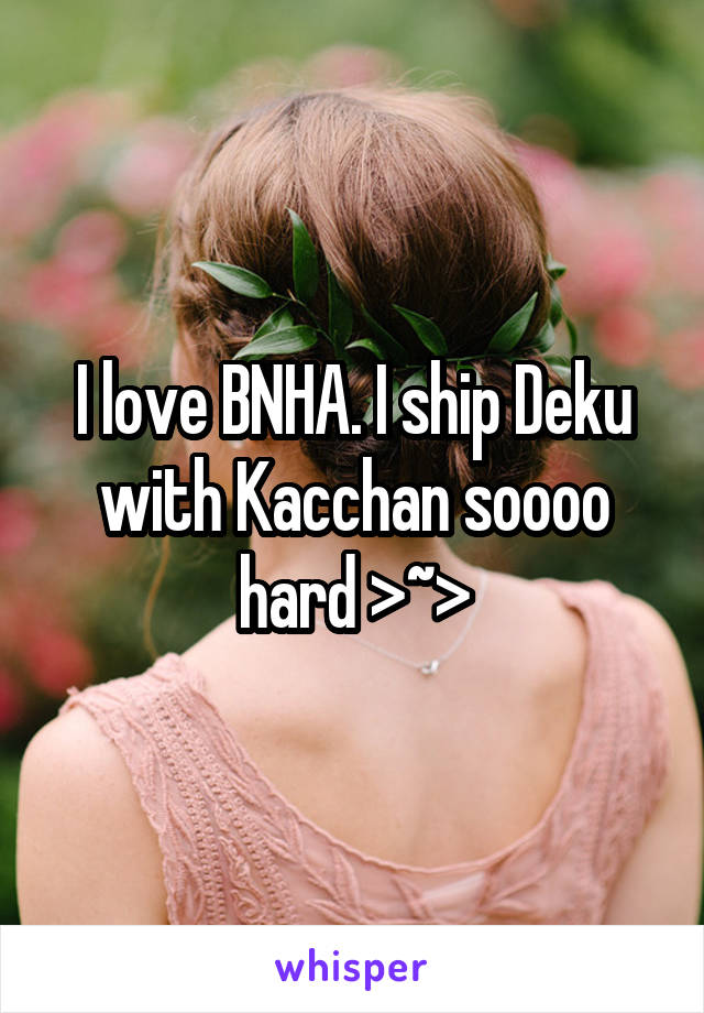 I love BNHA. I ship Deku with Kacchan soooo hard >~>