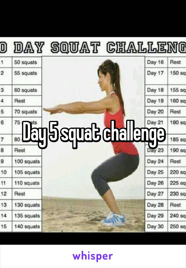 Day 5 squat challenge