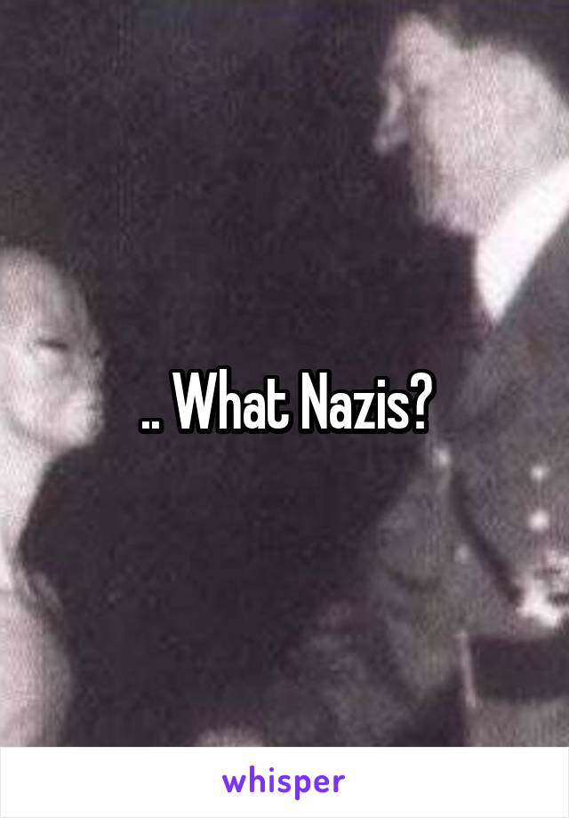.. What Nazis?