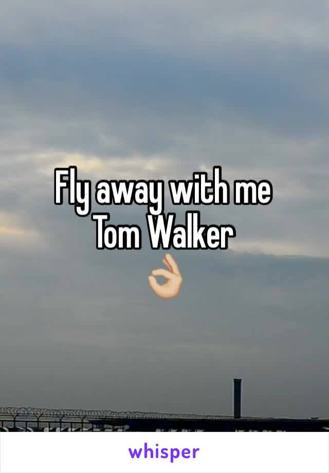Fly away with me 
Tom Walker 
👌🏼