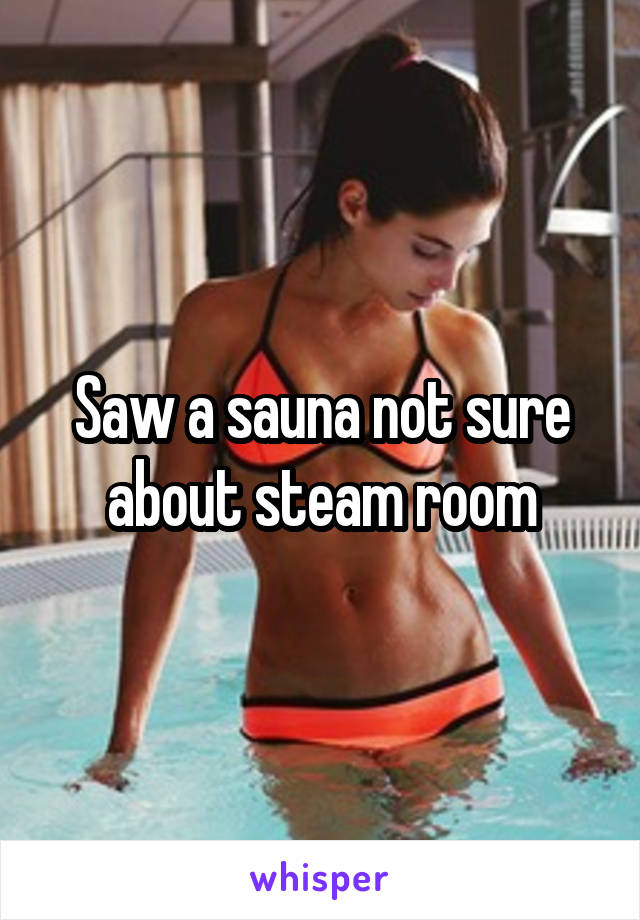 Saw a sauna not sure about steam room