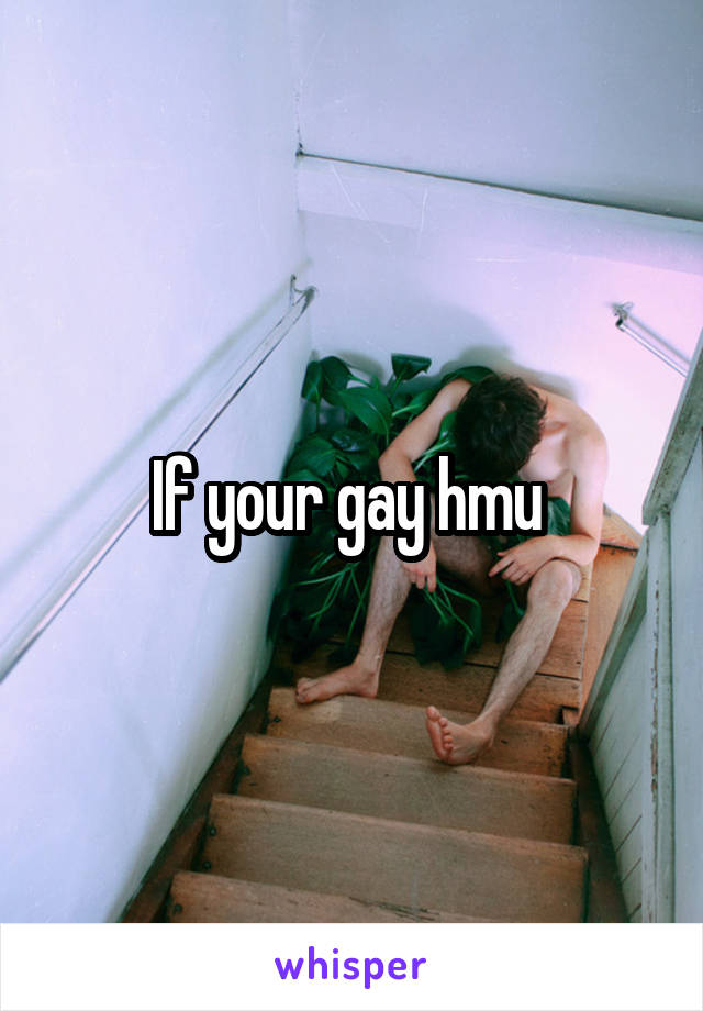 If your gay hmu 