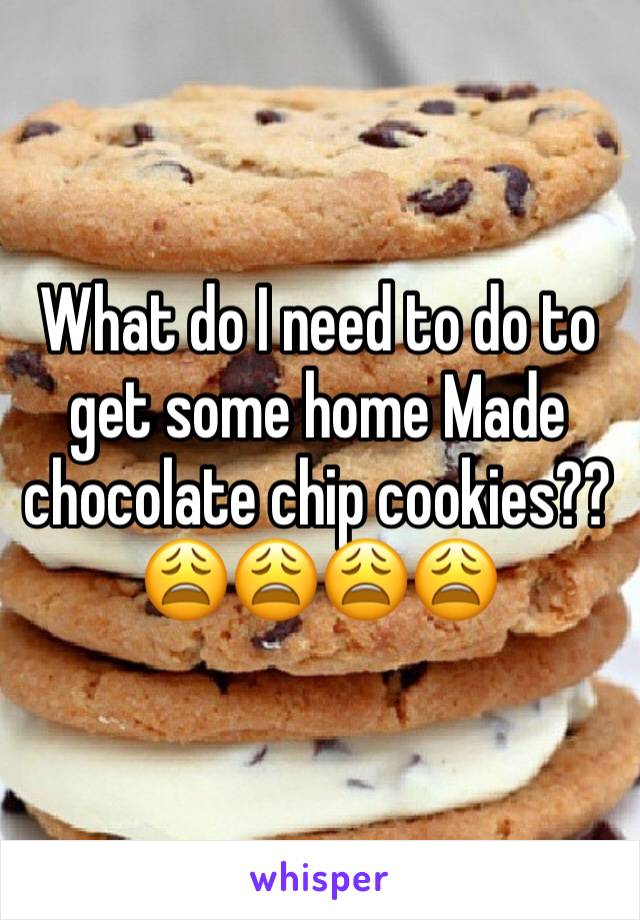 What do I need to do to get some home Made chocolate chip cookies??😩😩😩😩