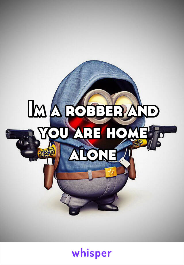 Im a robber and you are home alone
