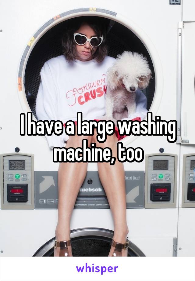 I have a large washing machine, too