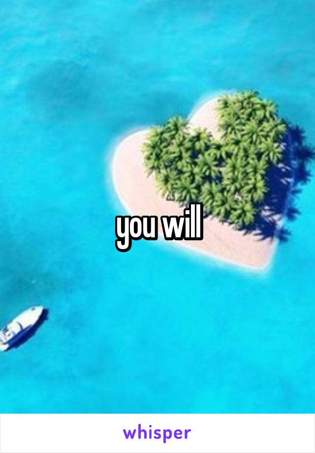 you will