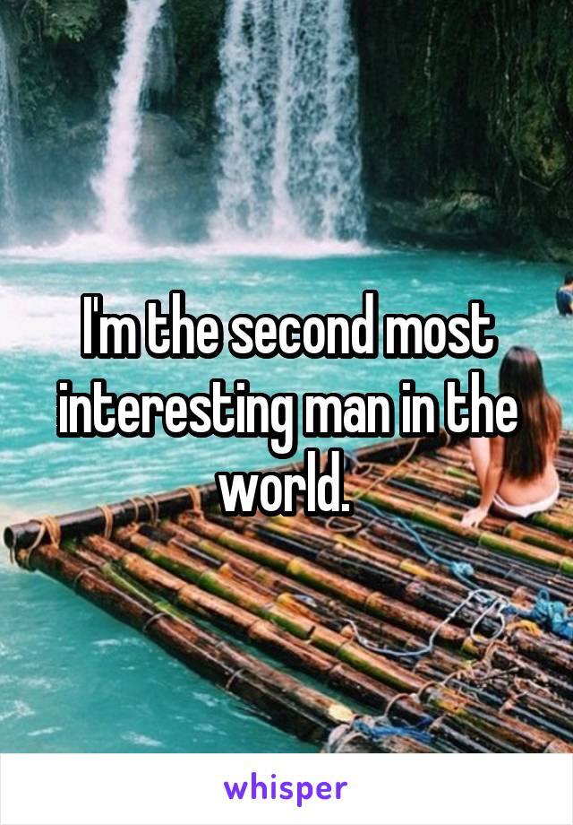 I'm the second most interesting man in the world. 