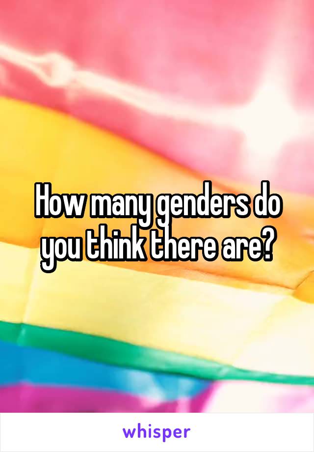 How many genders do you think there are?
