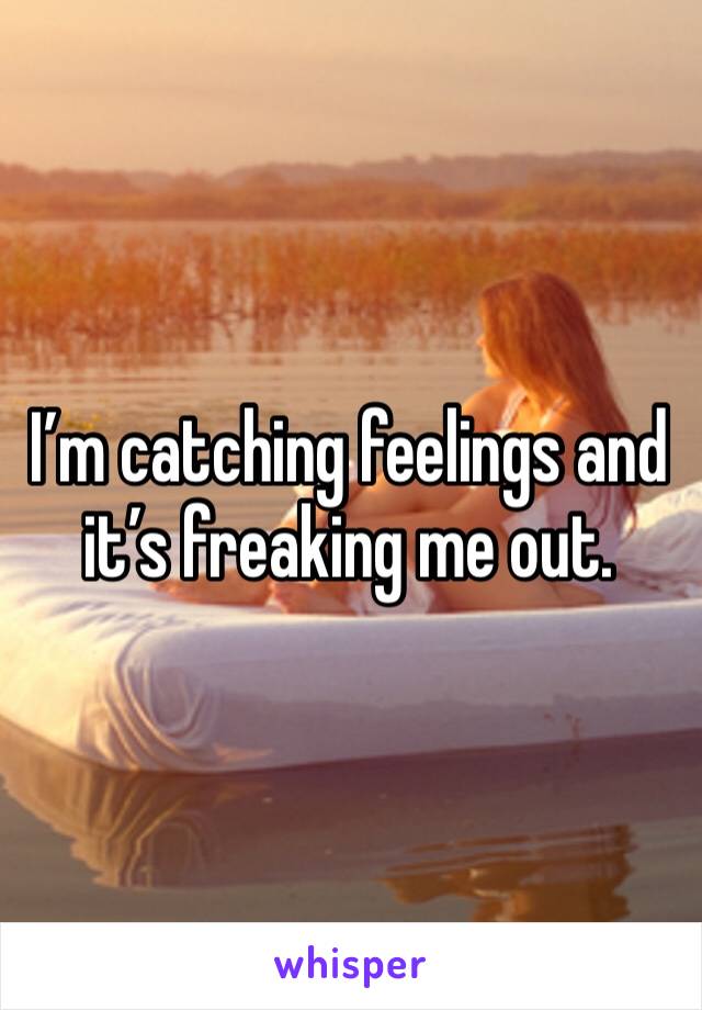 I’m catching feelings and it’s freaking me out. 