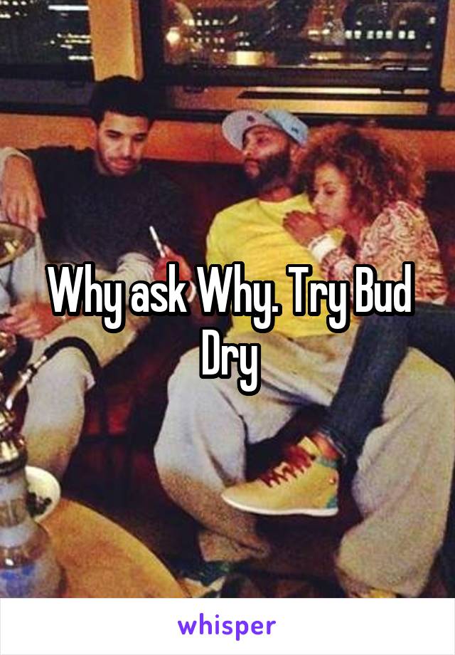 Why ask Why. Try Bud Dry