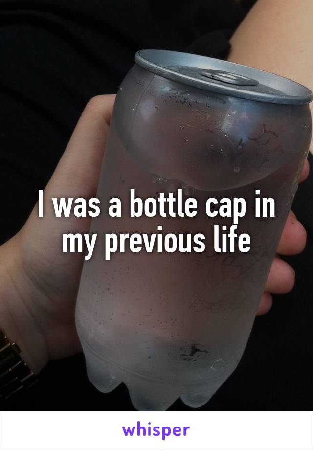 I was a bottle cap in my previous life