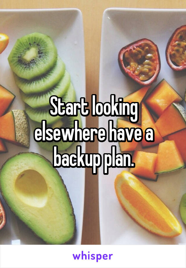 Start looking elsewhere have a backup plan.