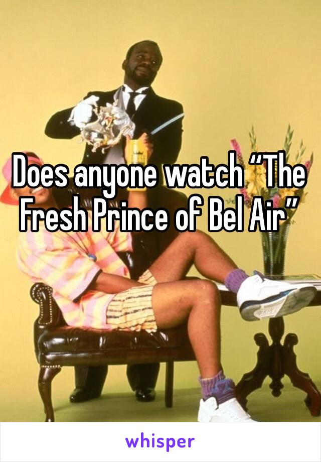 Does anyone watch “The Fresh Prince of Bel Air”