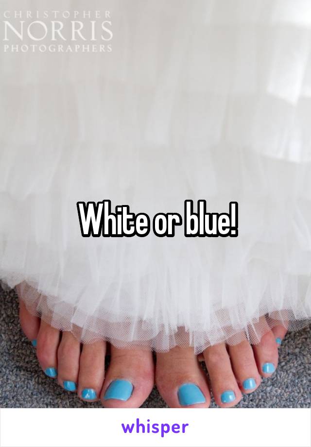 White or blue!