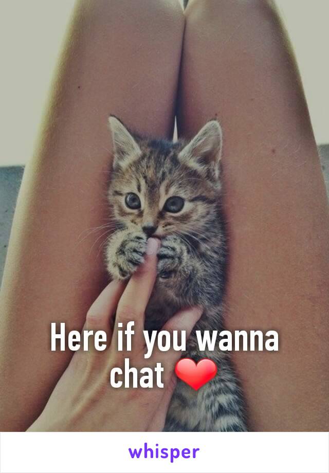Here if you wanna chat ❤