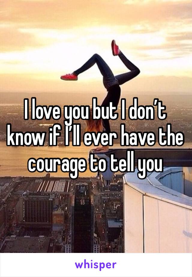 I love you but I don’t know if I’ll ever have the courage to tell you 