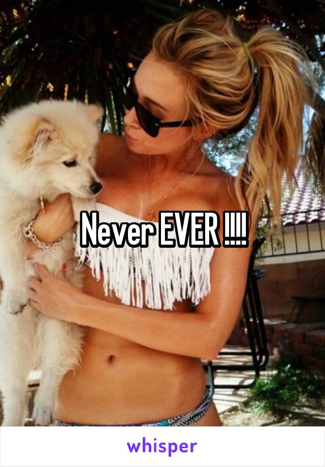 Never EVER !!!!