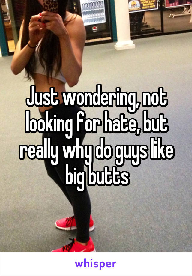 Just wondering, not looking for hate, but really why do guys like big butts