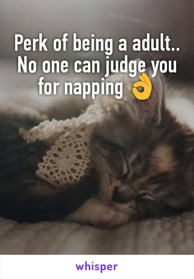 Perk of being a adult.. No one can judge you for napping 👌