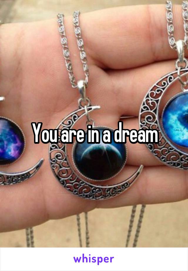 You are in a dream