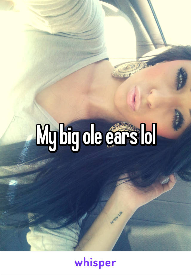My big ole ears lol